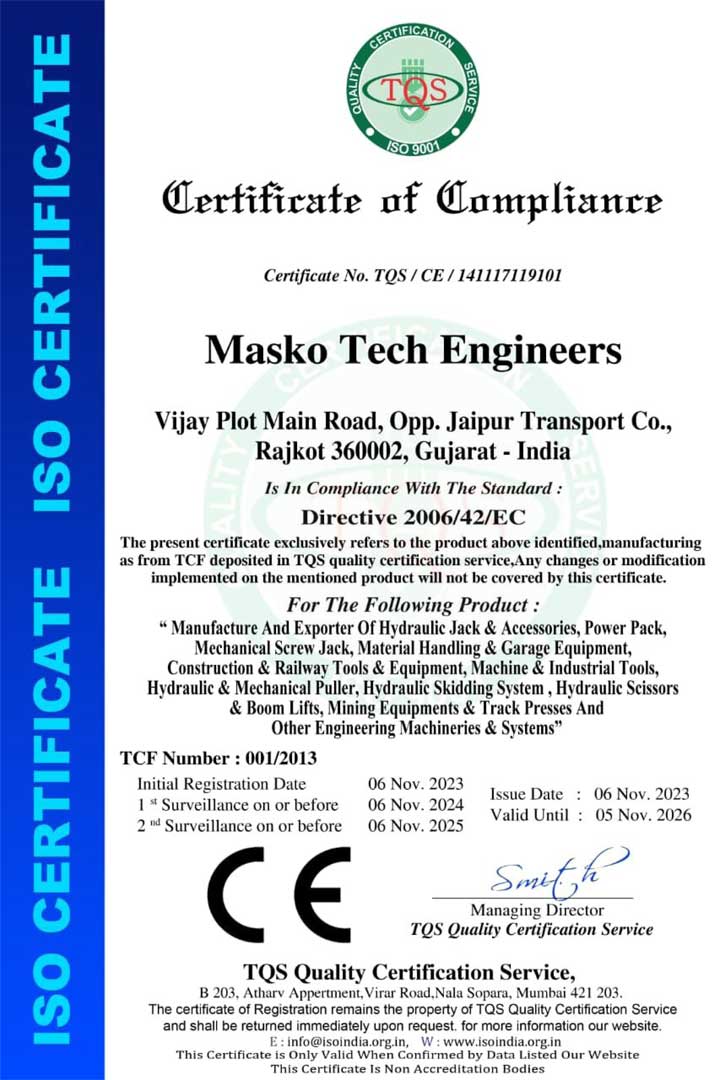 Certificates CE Compliance Certificate & ISO Certificate 2008